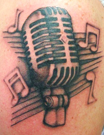 Microphone - Headless Hands Custom Tattoos