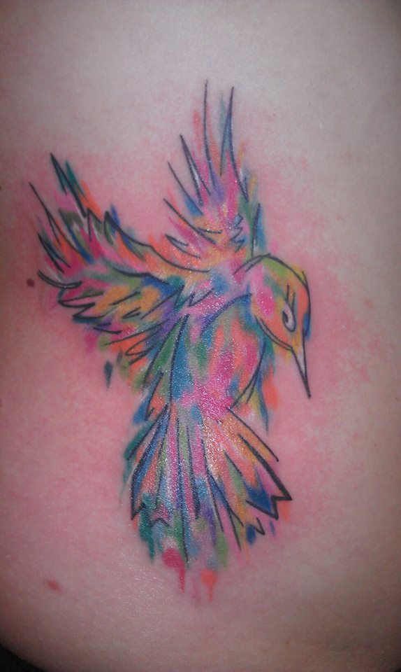 pretty hummingbirds tattoo