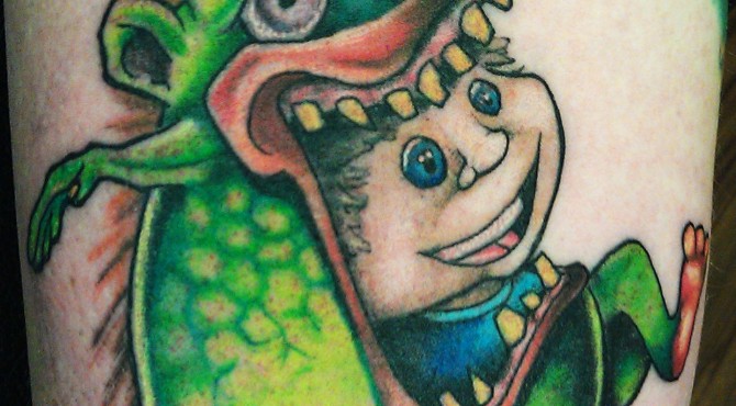 Tattoo uploaded by Tattoodo • Monster tattoo by Igor Puente #IgorPuente  #monstertattoos #monstertattoo #monster #demon #vampire #devil #ghoul  #ghost #darkart #horror #tiger #leopard #handtattoo #skull • Tattoodo